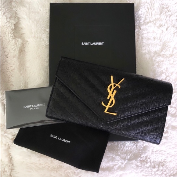 ysl monogram large flap wallet